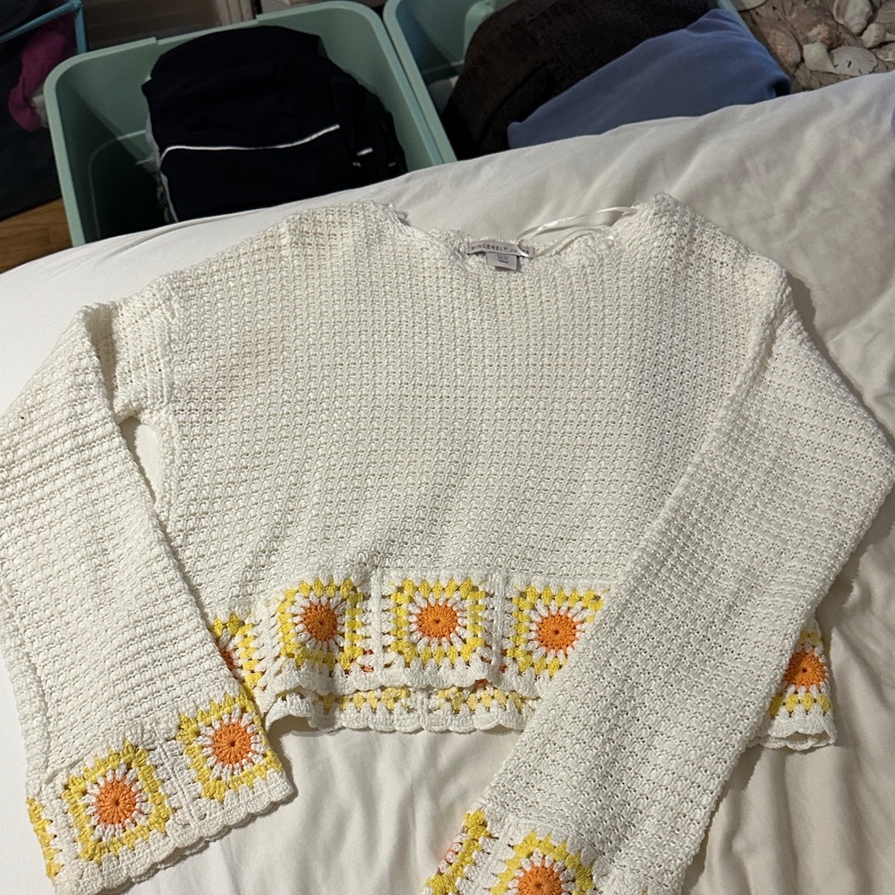 Sincerely Jules White Crochet Top